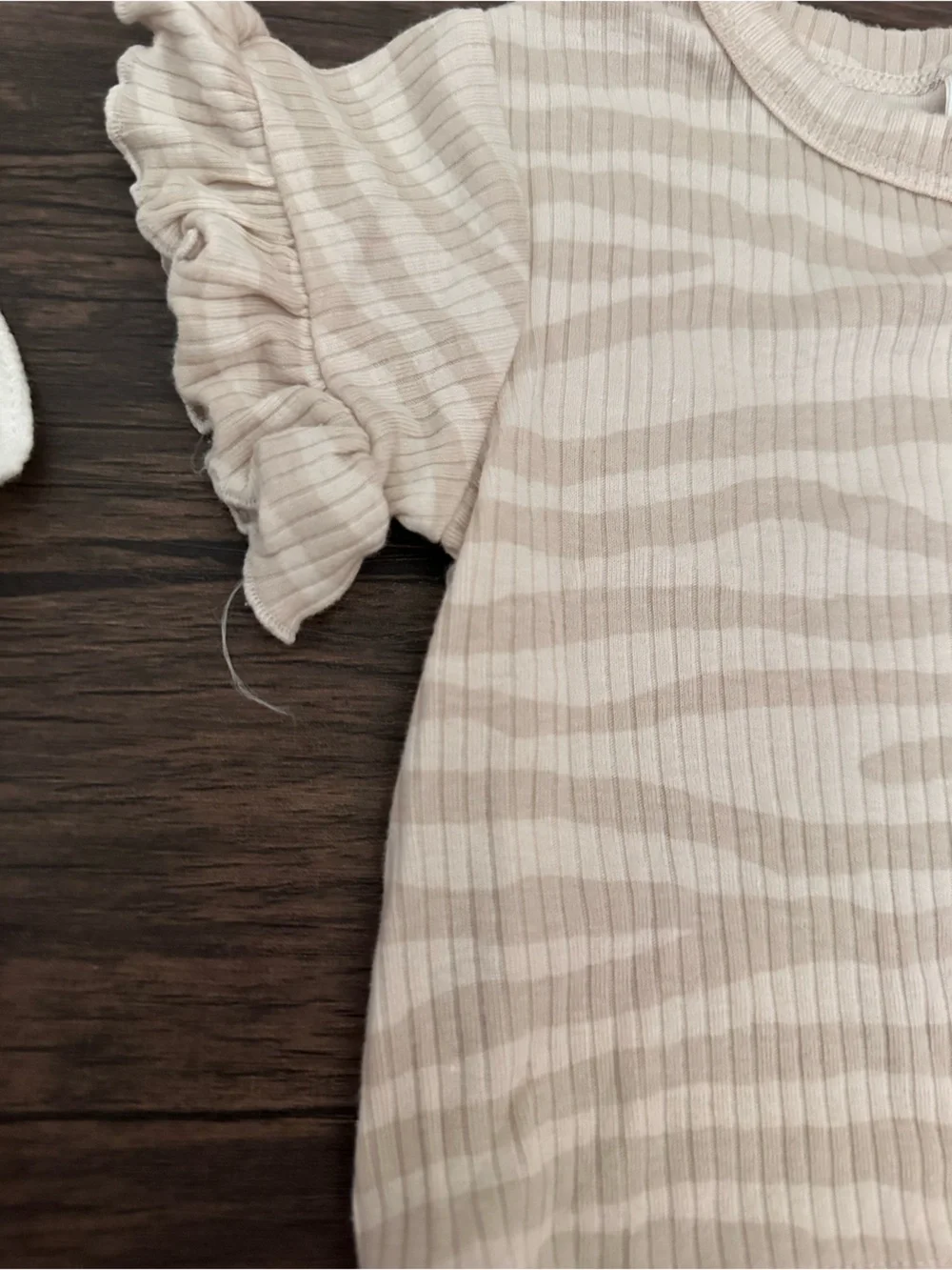 Cat & Jack Cream Daisy Romper and Striped Two-Piece Set